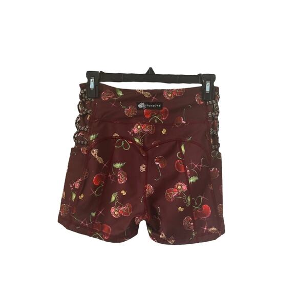 IronYokai Shibari Cherry High Waisted Endless Knots Biker Shorts Size M - Picture 3 of 6